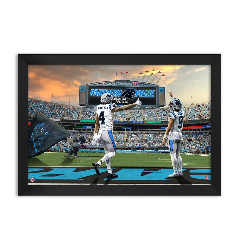Carolina Panthers Tetairoa McMillan & Bryce Young 14" x 20" Two-Player Framed Print