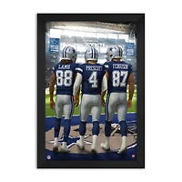 Dallas Cowboys CeeDee Lamb, Dak Prescott & Jake Ferguson 27" x 39" Three-Player Framed Print
