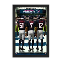 Houston Texans C.J. Stroud, Will Anderson Jr. & Nico Collins 27" x 39" Three-Player Framed Print