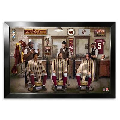 Washington Commanders Sonny Styles, Terry McLaurin & Jayden Daniels 27" x 39" Barbershop Framed Print