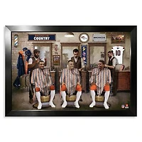 Denver Broncos Pat Surtain II, Bo Nix & Courtland Sutton 14" x 20" Barbershop Framed Print