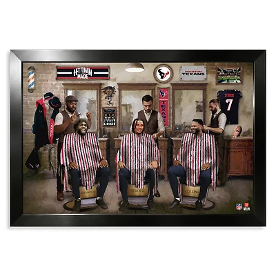 Houston Texans C.J. Stroud, Nico Collins & Will Anderson Jr. 14" x 20" Barbershop Framed Print