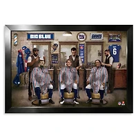 New York Giants Cam Skattebo, Jaxson Dart & Malik Nabers 14" x 20" Barbershop Framed Print