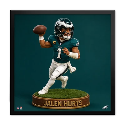 Jalen Hurts Philadelphia Eagles 13" x 13" Bobblehead Framed Print
