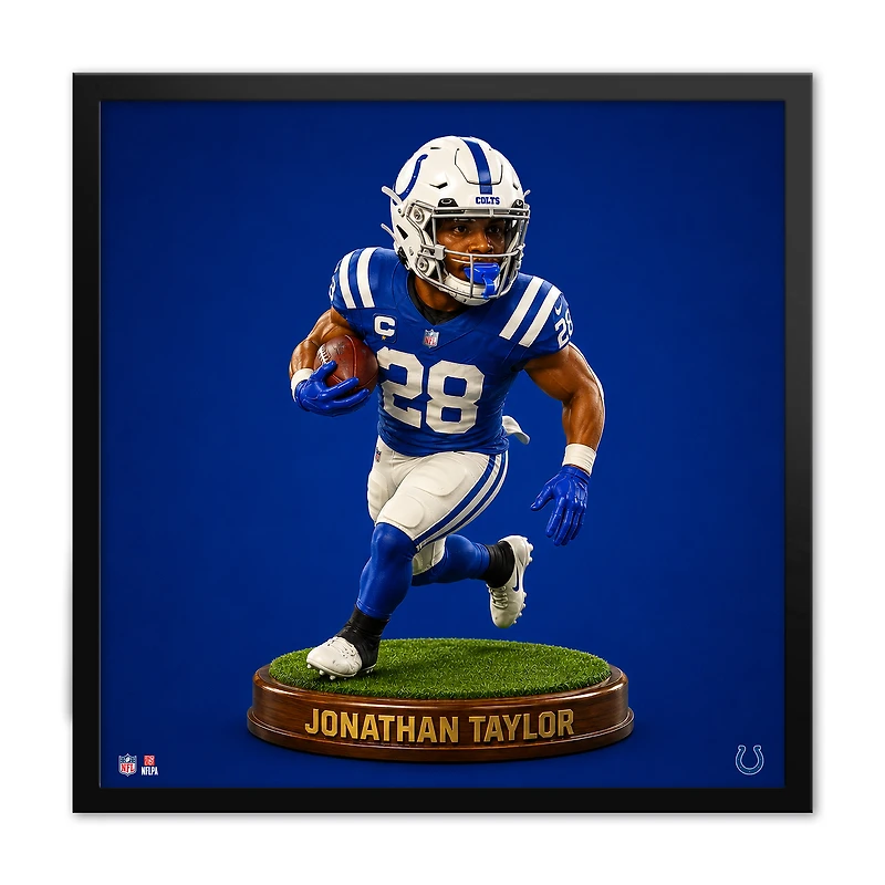 Jonathan Taylor Indianapolis Colts 13" x 13" Bobblehead Framed Print