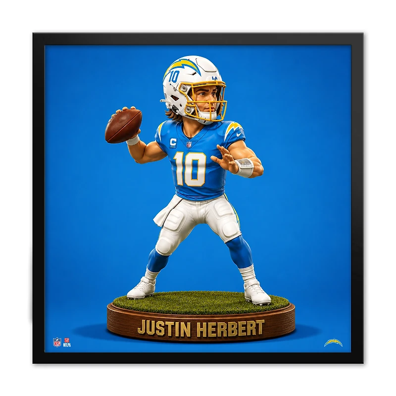 Justin Herbert Los Angeles Chargers 13" x 13" Bobblehead Framed Print