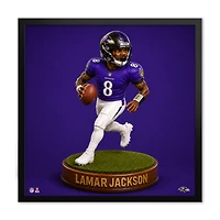 Lamar Jackson Baltimore Ravens 13" x 13" Bobblehead Framed Print