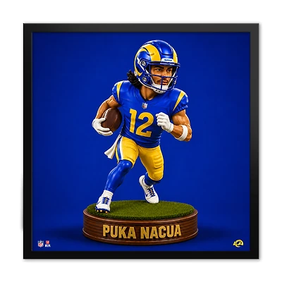 Puka Nacua Los Angeles Rams 13" x 13" Bobblehead Framed Print