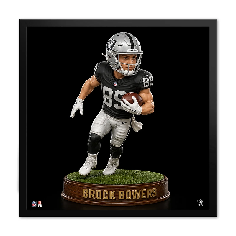 Brock Bowers Las Vegas Raiders 13" x 13" Bobblehead Framed Print