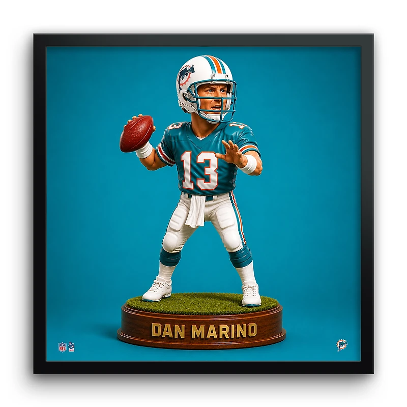 Dan Marino Miami Dolphins 13" x 13" Bobblehead Framed Print