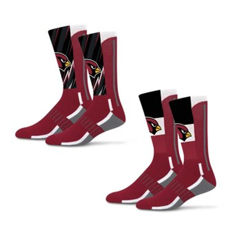 Unisex Starter Arizona Cardinals Big Energy Neo Two-Pack Crew Socks Set