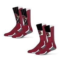 Unisex Starter Arizona Cardinals Big Energy Neo Two-Pack Crew Socks Set