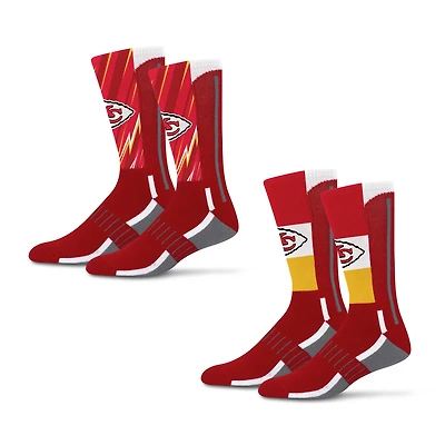 Unisex Starter Kansas City Chiefs Big Energy Neo Two-Pack Crew Socks Set