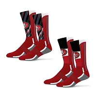 Unisex Starter San Francisco 49ers Big Energy Neo Two-Pack Crew Socks Set