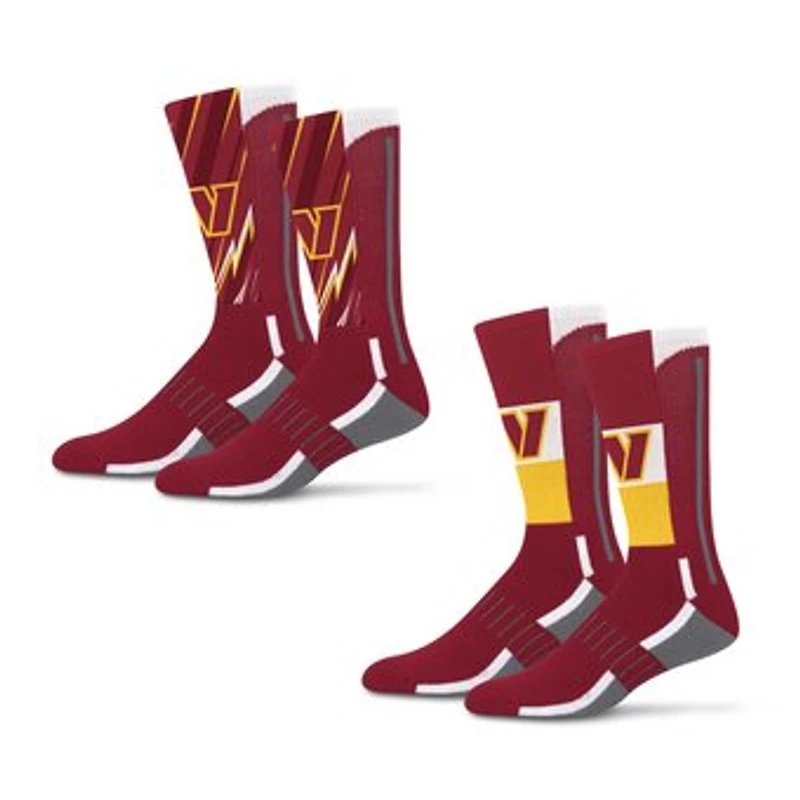 Unisex Starter Washington Commanders Big Energy Neo Two-Pack Crew Socks Set