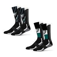 Unisex Starter Philadelphia Eagles Big Energy Neo Two-Pack Crew Socks Set