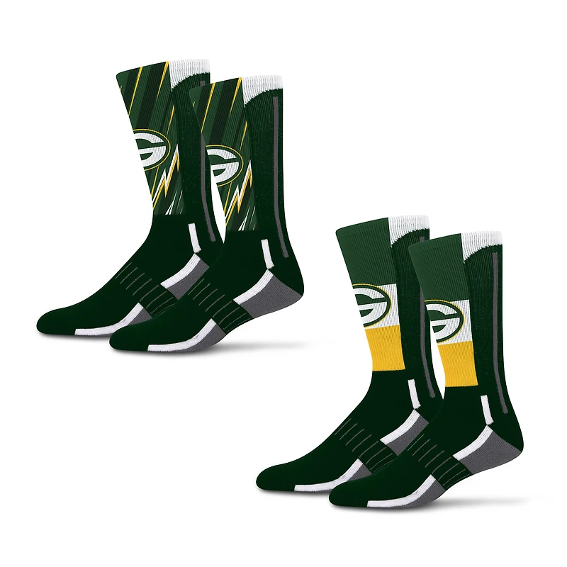 Unisex Starter Green Bay Packers Big Energy Neo Two-Pack Crew Socks Set