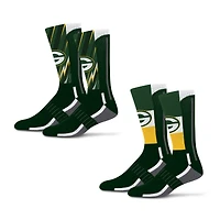 Unisex Starter Green Bay Packers Big Energy Neo Two-Pack Crew Socks Set