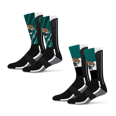 Unisex Starter Jacksonville Jaguars Big Energy Neo Two-Pack Crew Socks Set