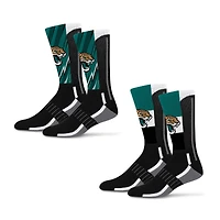 Unisex Starter Jacksonville Jaguars Big Energy Neo Two-Pack Crew Socks Set