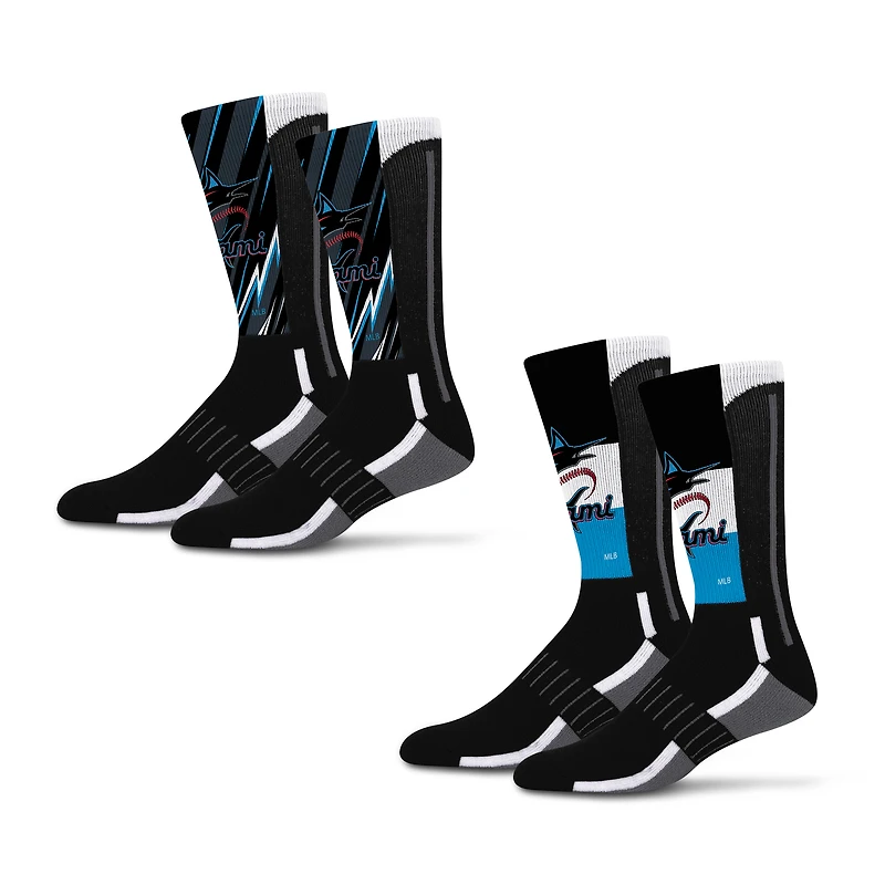 Unisex Starter Miami Marlins Big Energy Neo Two-Pack Sock Set