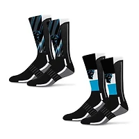 Unisex Starter Carolina Panthers Big Energy Neo Two-Pack Crew Socks Set