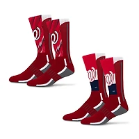 Unisex Starter Washington Nationals Big Energy Neo Two-Pack Sock Set