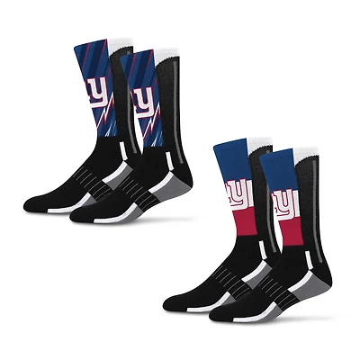 Unisex Starter New York Giants Big Energy Neo Two-Pack Crew Socks Set