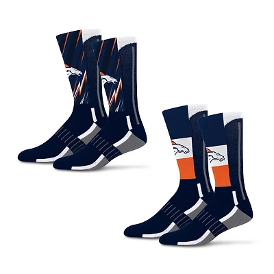 Unisex Starter Denver Broncos Big Energy Neo Two-Pack Crew Socks Set