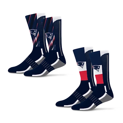 Unisex Starter New England Patriots Big Energy Neo Two-Pack Crew Socks Set