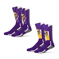 Unisex Starter Minnesota Vikings Big Energy Neo Two-Pack Crew Socks Set