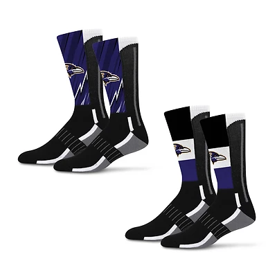 Unisex Starter Baltimore Ravens Big Energy Neo Two-Pack Crew Socks Set