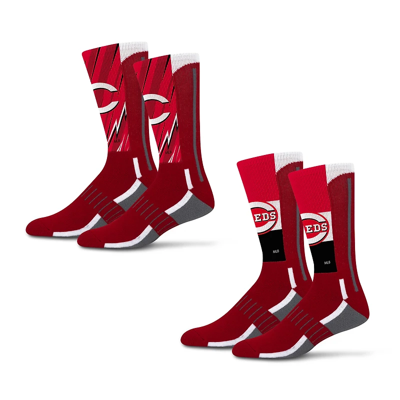 Unisex Starter Cincinnati Reds Big Energy Neo Two-Pack Sock Set