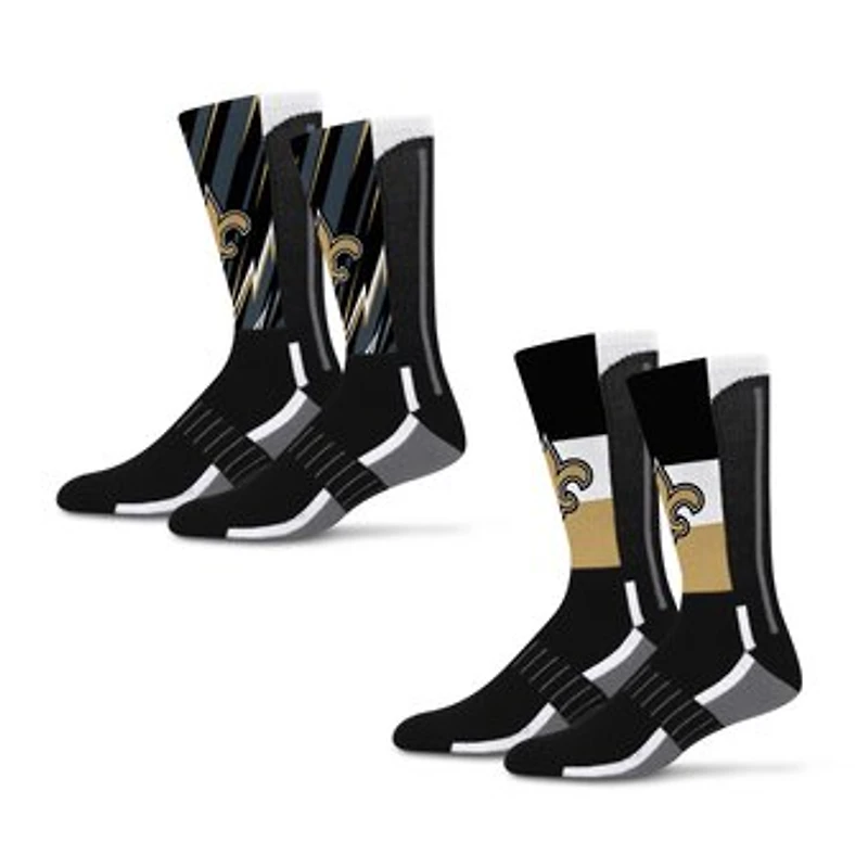 Unisex Starter New Orleans Saints Big Energy Neo Two-Pack Crew Socks Set