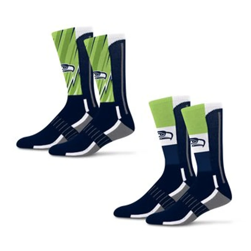 Unisex Starter Seattle Seahawks Big Energy Neo Two-Pack Crew Socks Set