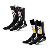Unisex Starter Pittsburgh Steelers Big Energy Neo Two-Pack Crew Socks Set