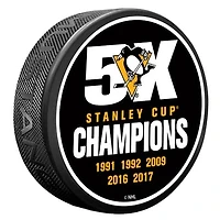 Pittsburgh Penguins 5X Champions Hockey Puck
