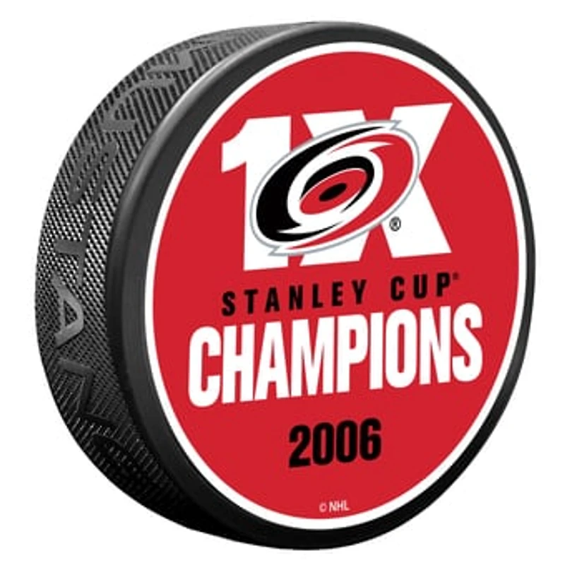 Carolina Hurricanes 1X Champions Hockey Puck