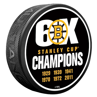 Boston Bruins 6X Champions Hockey Puck