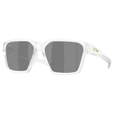 Unisex Oakley New Orleans Saints Briza Matte Clear Sunglasses with Prizm Black Polarized Lenses