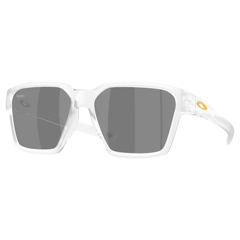 Unisex Oakley Pittsburgh Steelers Briza Matte Clear Sunglasses with Prizm Black Polarized Lenses