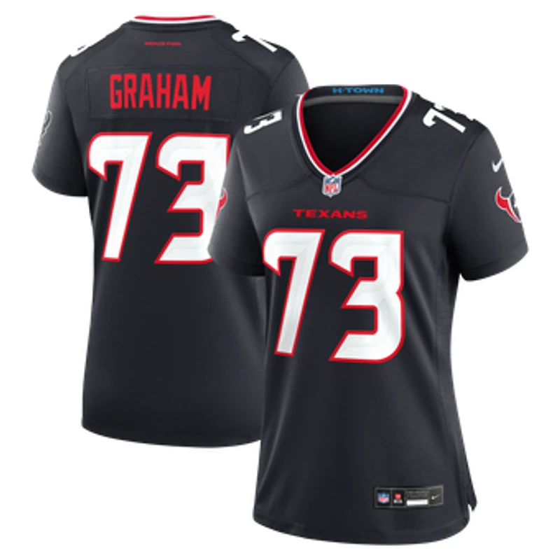 Women's Nike Derrick Graham Navy Houston Texans Team Game Jersey
