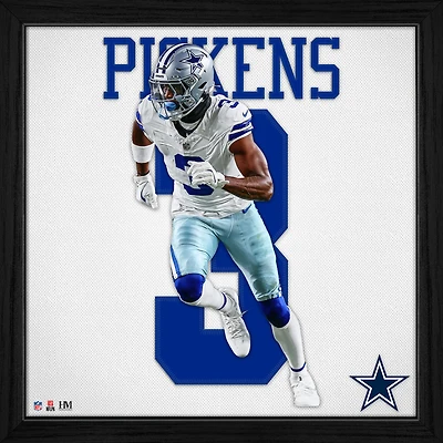 Highland Mint George Pickens Dallas Cowboys 13" x 13" Impact Jersey Framed Photo