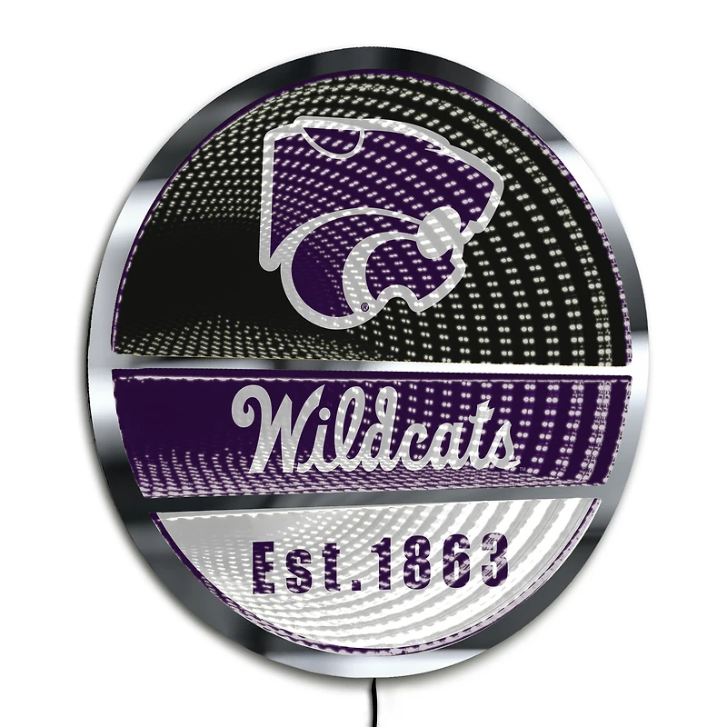 Kansas State Wildcats Three-Cell Circular Infinity Light