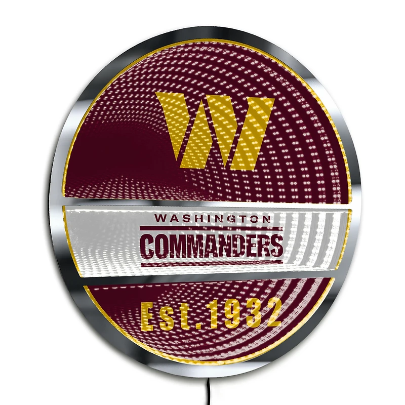 Washington Commanders Three-Cell Circular Infinity Light