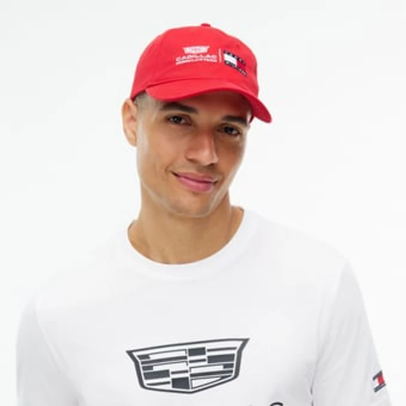 Unisex Tommy Hilfiger Red Cadillac F1 Team Logo Adjustable Hat