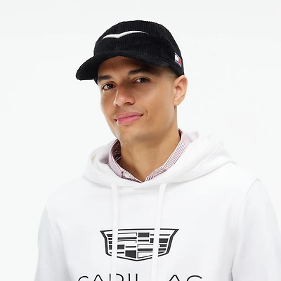 Unisex Tommy Hilfiger  Black Cadillac F1 Team Chevron Corduroy Adjustable Hat