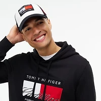 Unisex Tommy Hilfiger  White Cadillac F1 Team Flag Trucker Adjustable Hat