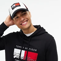 Unisex Tommy Hilfiger  White Cadillac F1 Team Flag Trucker Adjustable Hat