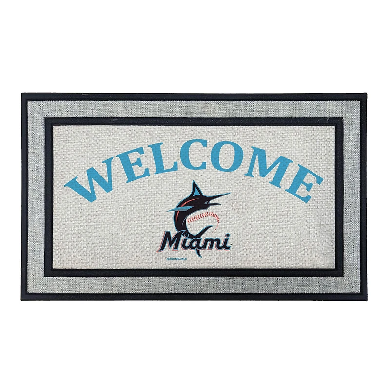 Jardine Miami Marlins 18" x 30" Welcome Doormat